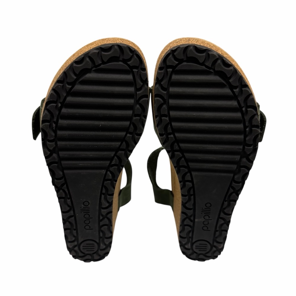 Papillio Solid Olive Suede Sandals - image 5